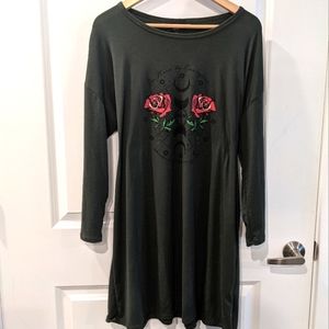 Dark Green Celestial Mini Dress